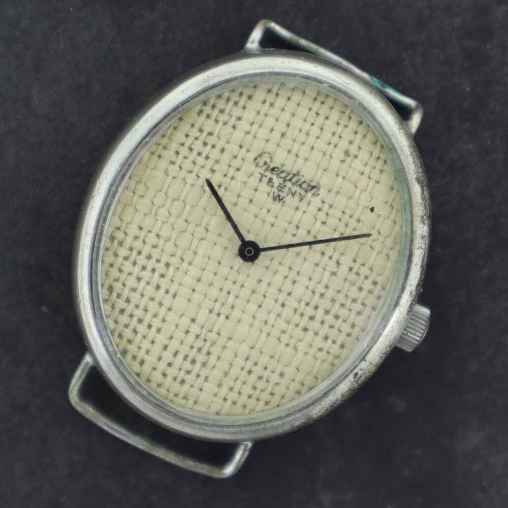 Vintage Creation 17 Jewel Women's Manual Wristwatch Elgin PUW 560 .835 Silver
